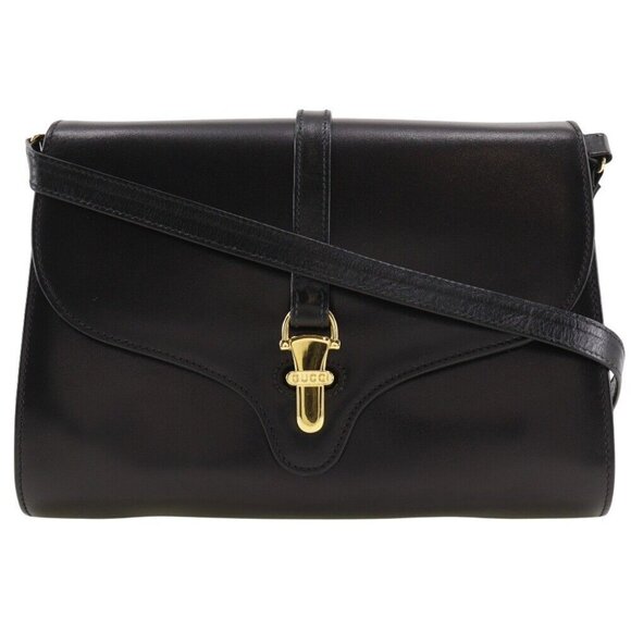 GUCCI Old Gucci Shoulder Bag 2-way clutch black Calfskin Women - Picture 1 of 8